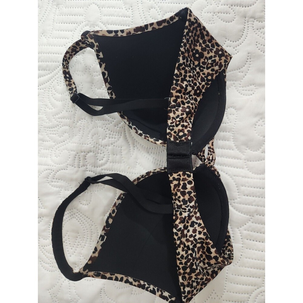 Victoria's Secret Perfect One Leopard T-Shirt Bra 34C Padded Underwire - Picture 5 of 7